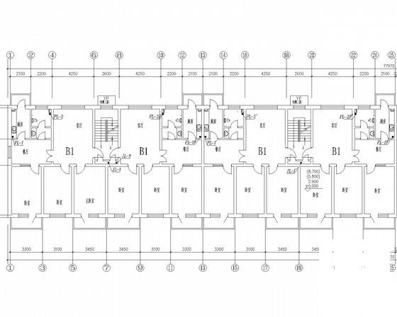 5层住宅楼建筑散热器采暖系统设计CAD施工图纸（给排水） - 2