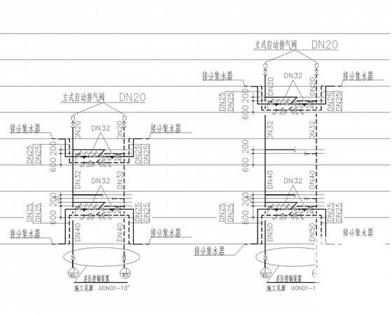 4层集中住宅楼地板辐射采暖系统设计CAD施工图纸（给排水设计） - 2