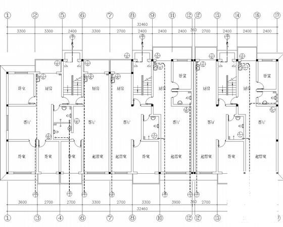 4层集中住宅楼地板辐射采暖系统设计CAD施工图纸（给排水设计） - 3