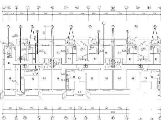 多层经济适用楼散热器采暖及煤气系统设计CAD施工图纸（给排水设计） - 2