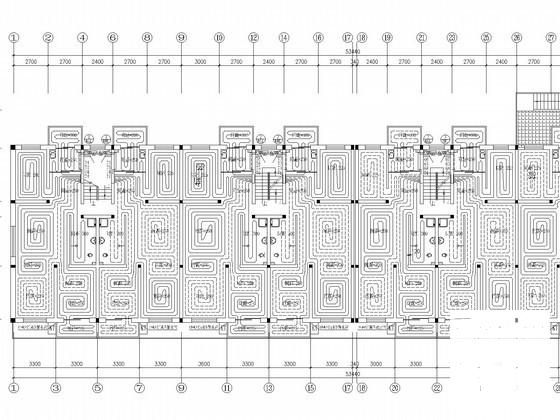 6层商住楼采暖通风系统设计CAD施工图纸（给排水系统）(低温热水地板辐射) - 1