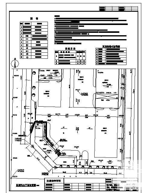 机电设备公司厂区给排水管总平面CAD图纸(钢筋混凝土管) - 3