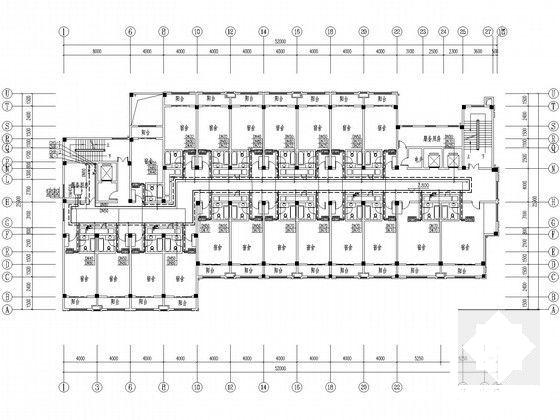 4层学校宿舍楼空调通风设计CAD施工图纸 - 5