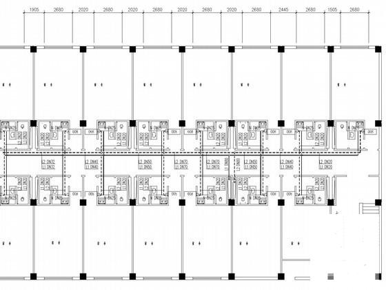 多层宿舍楼建筑空调通风系统设计CAD施工图纸 - 2