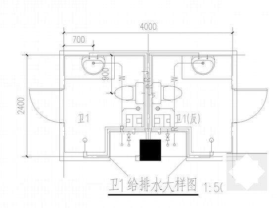 6层公司宿舍楼水暖CAD施工图纸 - 5