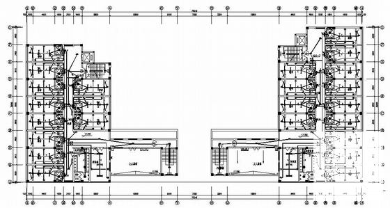 6层职工宿舍楼强电CAD施工图纸(防雷接地系统等) - 2