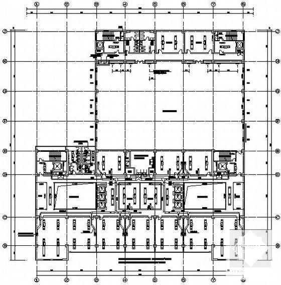 25层高档办公大厦暖通CAD施工图纸（知名设计院）(正压送风系统) - 4