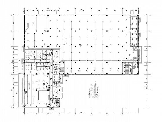 4层知名药厂生产厂房强电CAD施工图纸（机房） - 1