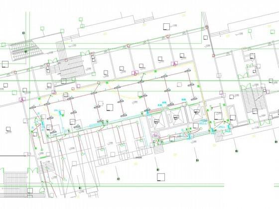 6层知名商场强弱电CAD施工图纸（新火规2014年底设计） - 2
