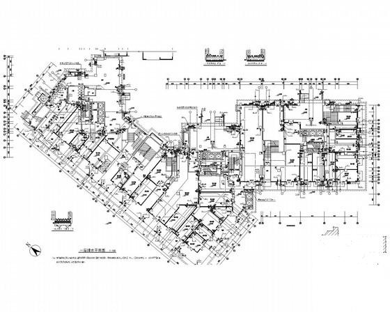 6层知名酒店扩建工程给排CAD施工图纸(平面布置图) - 3