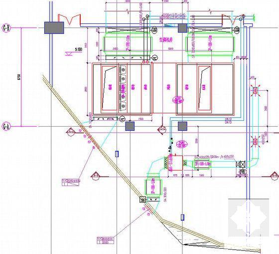 4层体育馆空调通风设计CAD施工图纸(知名院设计)(水系统流程图) - 4