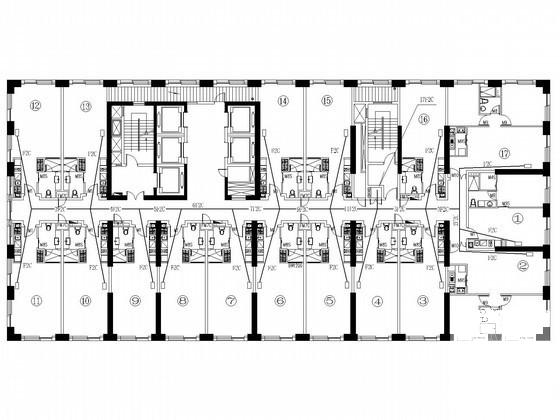 公寓楼室内光缆工程CAD施工图纸（知名工程） - 1