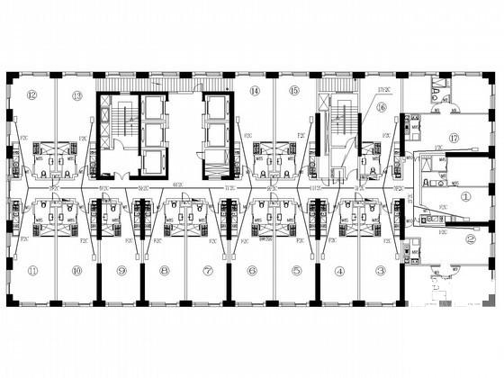 公寓楼室内光缆工程CAD施工图纸（知名工程） - 1