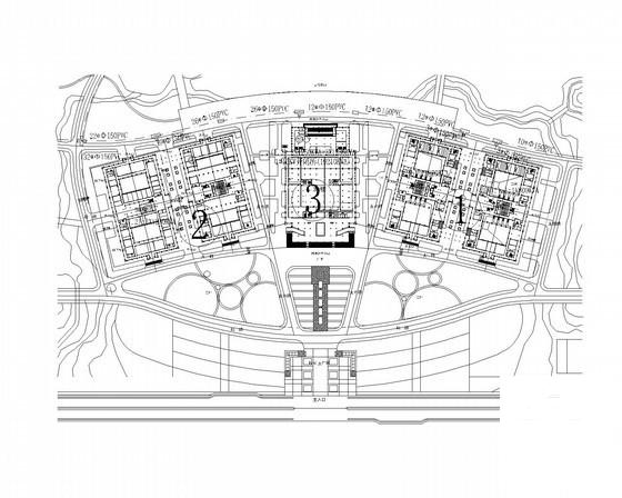 知名高校建筑楼群强弱电CAD施工图纸（效果图） - 2