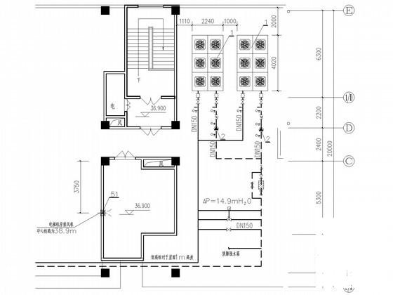 9层办公楼空调通风设计CAD施工图纸(知名设计院) - 3
