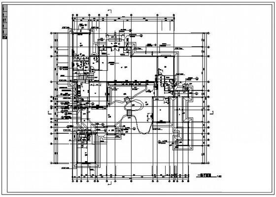 2层框架中国古典别墅CAD施工图纸(平面布置图) - 3