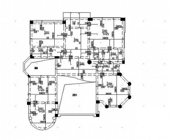 4层异形柱框架结构欧式别墅CAD施工图纸(柱下独立基础) - 4