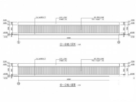 42米长光伏农业大棚建筑结构施工图纸 - 1