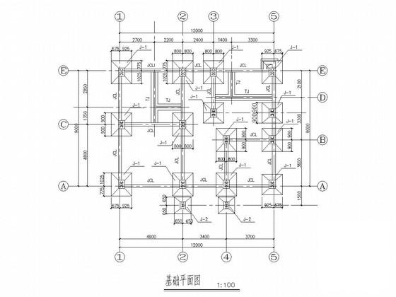 两层钢结构骨架别墅建筑结构图纸(柱下独立基础) - 2