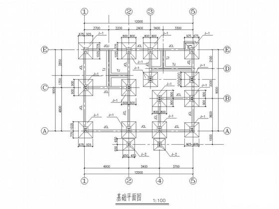 两层钢结构骨架别墅建筑结构图纸(柱下独立基础) - 2