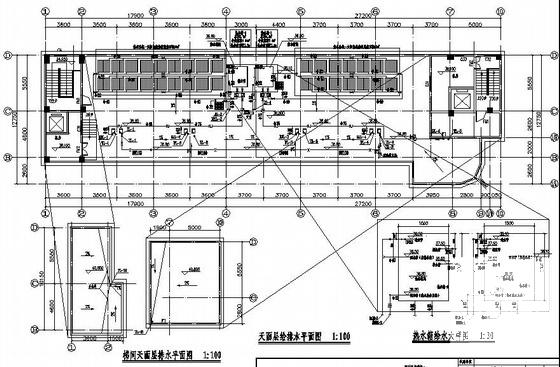 10层酒店公寓给排水CAD施工图纸 - 1