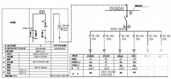 变电站高低压主接线电气CAD图纸 - 1