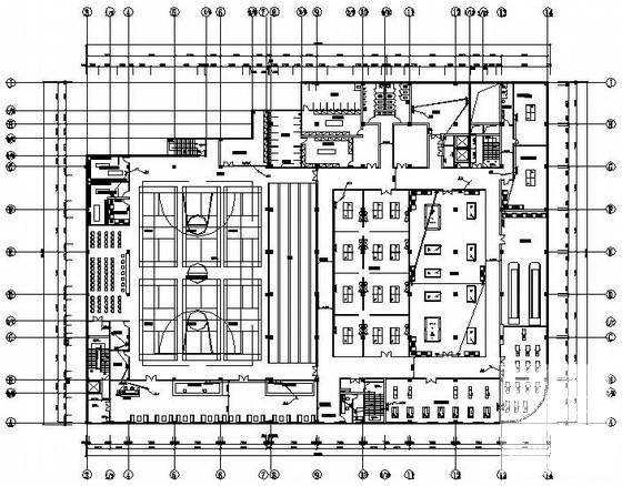 全民健身中心电气CAD图纸 - 3