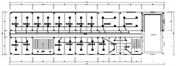 3层净水厂综合楼二次装饰照明电气CAD图纸 - 2