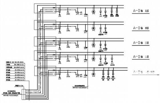 5层大楼消防自动报警电气CAD图纸 - 4