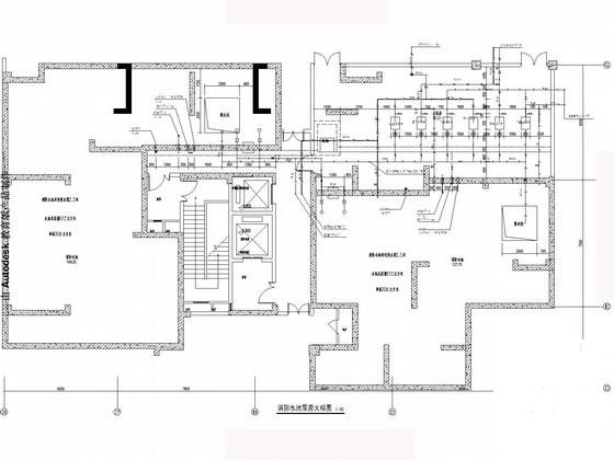 28层商住楼给排水CAD施工图纸(消防水池泵房) - 3