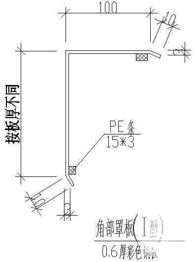 冷间壁板与壁板间连接做法节点构造详图纸（一） - 1