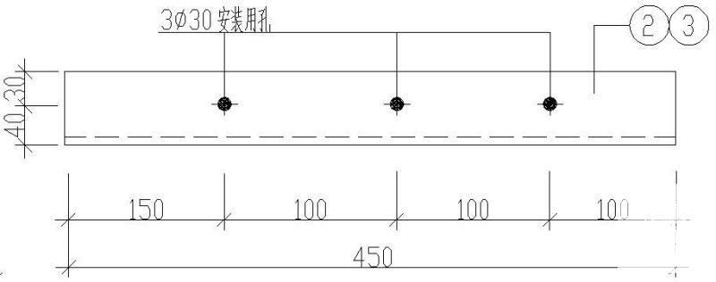 门口挡板左支架构造图 - 1