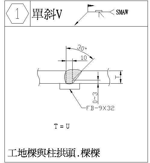 焊缝对接节点构造设计详图 - 1