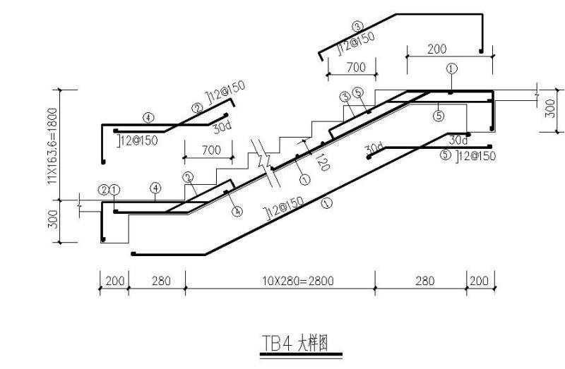 别墅楼梯节点构造详图纸平面布置图 - 2