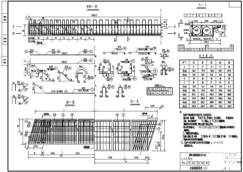 L13m装配式钢筋混凝土空心板边板钢筋节点构造详图纸（三） - 1