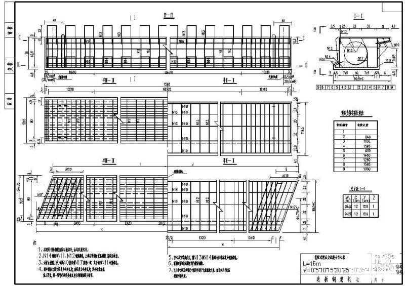 L16m装配式预应力混凝土空心板边板钢筋节点构造详图纸（一） - 1