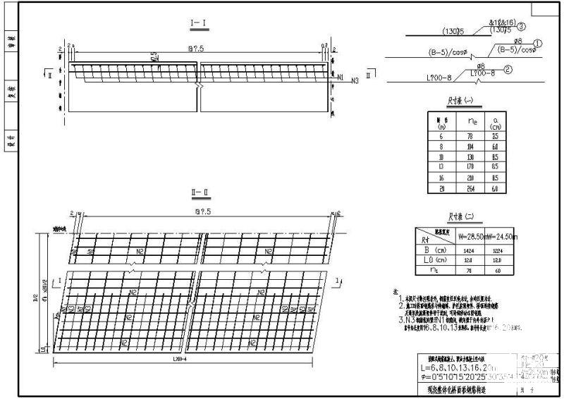 W28.50m和W24.50m装配式钢筋混凝土、预应力混凝土空心板现浇整体化桥面板钢筋节点构造详图纸 - 1