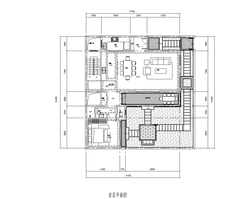 平地别墅小区院墅平面户型图 (1)