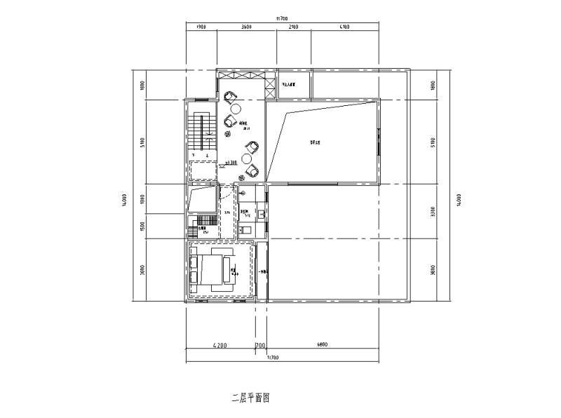 平地别墅小区院墅平面户型图 (2)