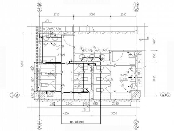 3层科技园区工业厂房给排水CAD施工图纸 - 3