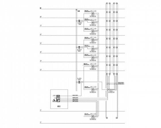 8层机关后勤保障中心电气CAD施工图纸71张（照明、防雷计算书）(消防联动控制系统) - 3