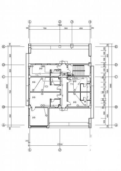 加工区小型办公电气CAD施工图纸（甲级院设计） - 3