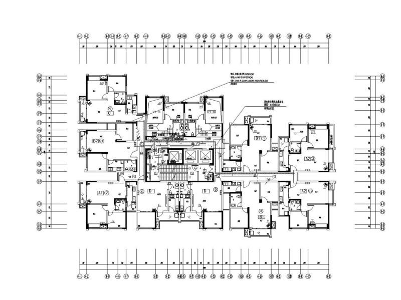 民生广场商业及综合办公裙房电气CAD施工图纸（总图纸） - 3