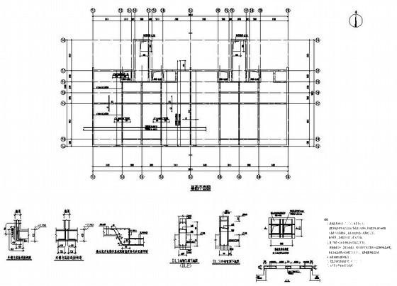 5层剪力墙结构别墅结构设计CAD施工图纸（筏形基础） - 1