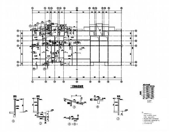 5层剪力墙结构别墅结构设计CAD施工图纸（筏形基础） - 3