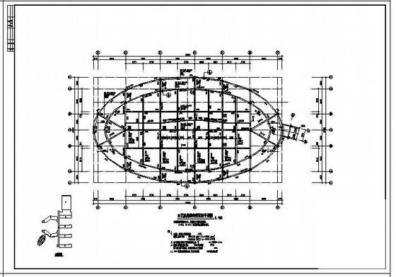 两层小学教学楼结构设计CAD施工图纸（桩基础）(板配筋) - 3