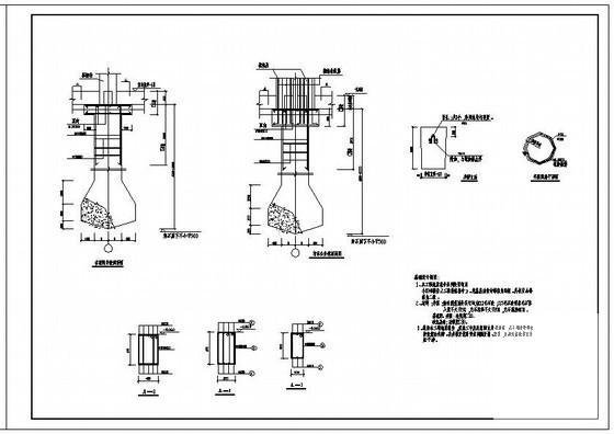 7层桩基础底框抗震墙结构住宅楼结构设计CAD施工图纸(平面布置图) - 4