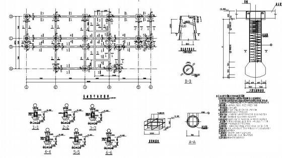 两层桩基础老年活动中心结构设计CAD施工图纸（7度抗震） - 1