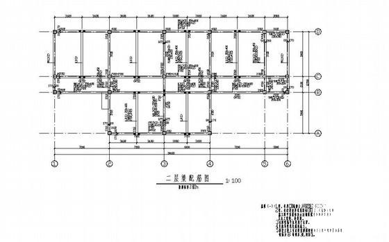 两层桩基础老年活动中心结构设计CAD施工图纸（7度抗震） - 2
