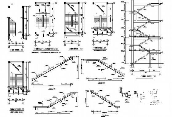 5层框架结构桩基础车间结构设计CAD施工图纸 - 4